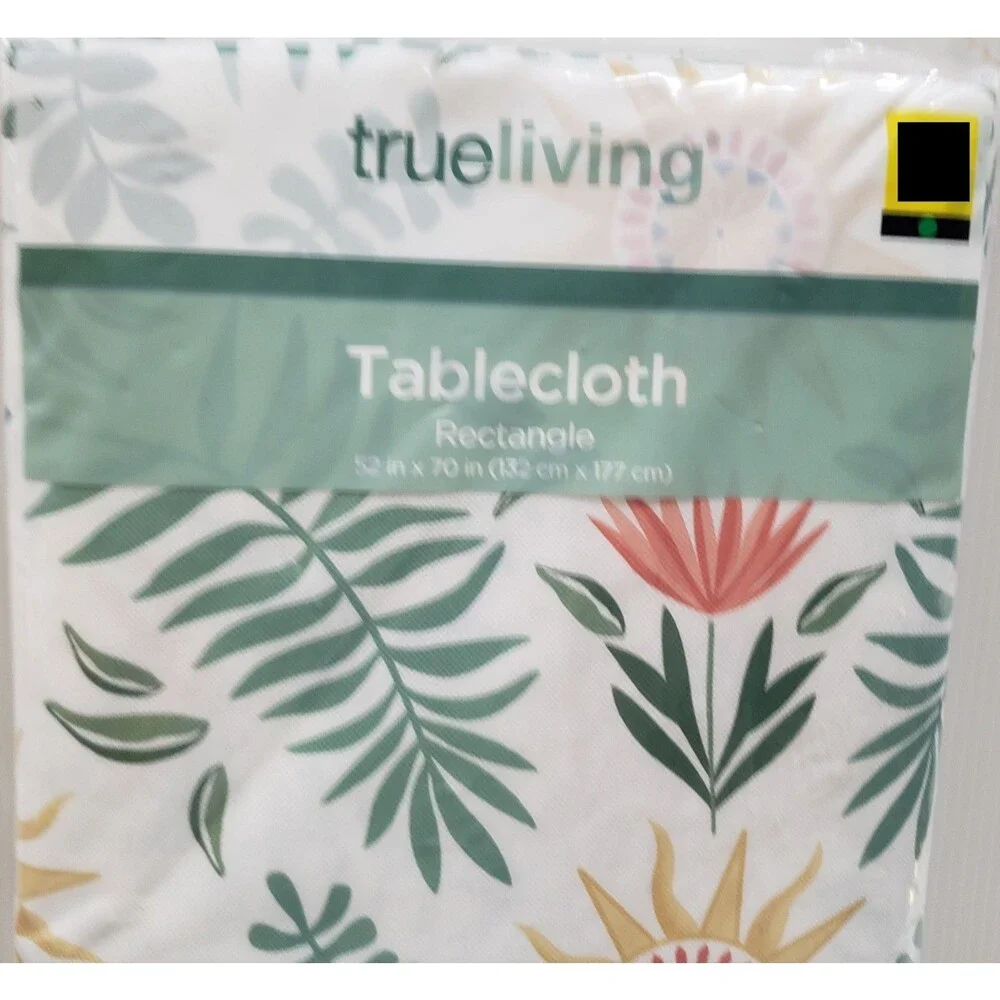 Printed Peva Vinyl Tablecloth, 52